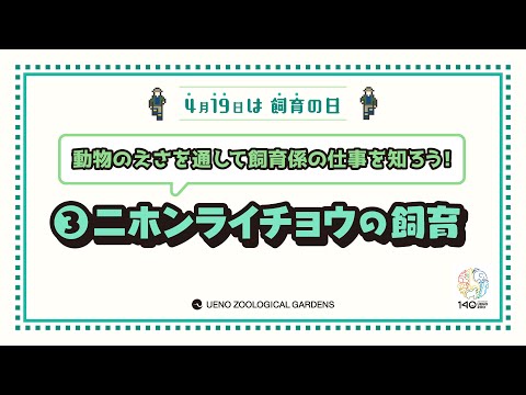 動物のえさを通して飼育係の仕事を知ろう！──③ ニホンライチョウの飼育(YouTube)