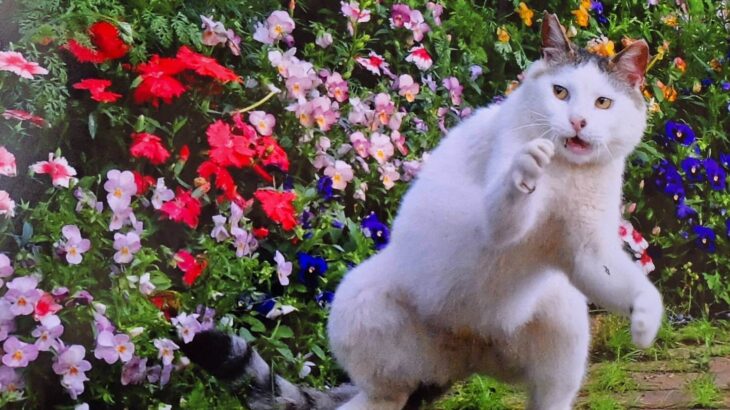 「まるで歌舞伎のワンシーン」「北斎みがある」日本らしさがにじみ出る猫ちゃんの姿に、13万いいねの大反響(ブログ)