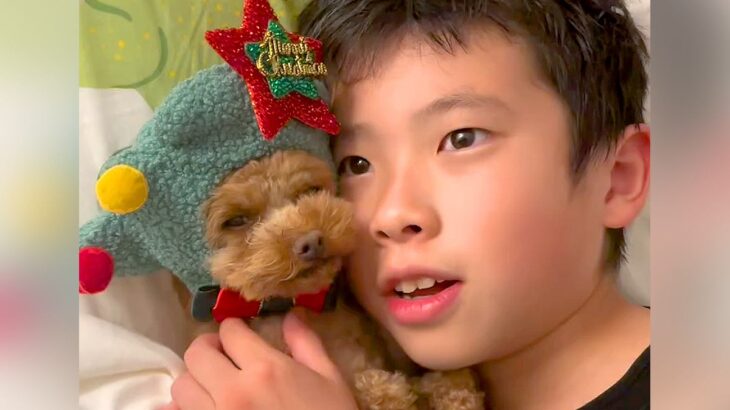 犬と寝転がる男の子に『クリスマスは何が欲しい？』と質問した結果…『まさかの回答』が男前すぎると132万再生「人生何回目？」「素敵すぎ」(ブログ)