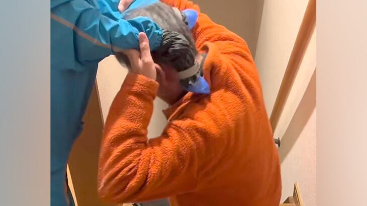 『人かと思ったｗｗ』階段でパパに抱っこされていたのは…もはや人間の子どもな『まさかの正体』が5万再生「服だけ見たら人ｗｗ」「癒される」(ブログ)