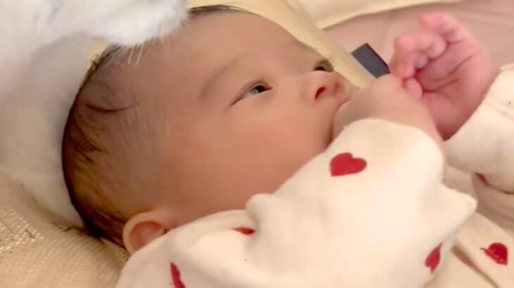 『犬が赤ちゃんを見守ってくれている』と思い、様子を見てみたら…想像以上の『ガン見』をする光景に反響「思ったより近くて草」「可愛いｗ」(ブログ)