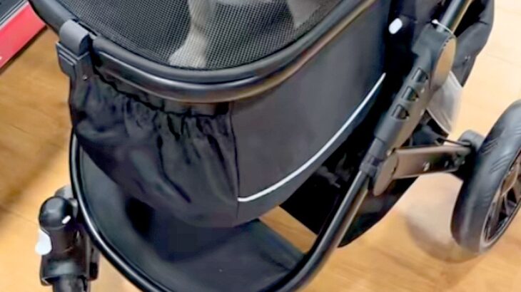 ペットカートを買おうと、犬に試乗してもらった結果→思った以上に嫌そうで…あからさまな『表情と態度』に爆笑「何か言いたそうｗｗ」「可愛い」(ブログ)